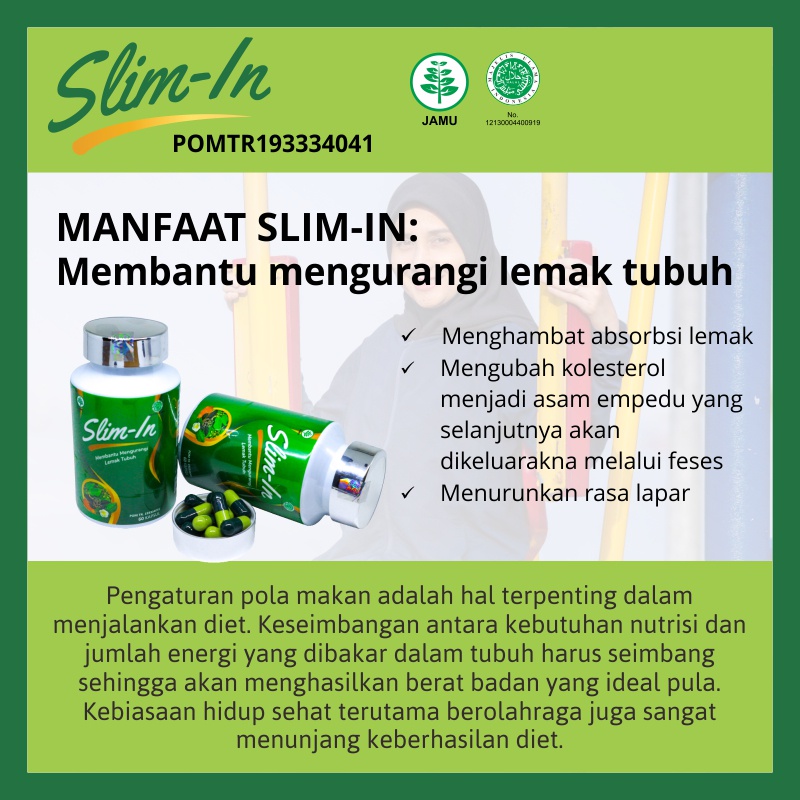 Slim-In Premium Obat Pelangsing 100% Herbal Tanpa BKO