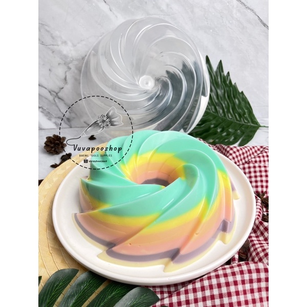 Cetakan Puding Twister / Cetakan Puding Plastik Marissa / Loyang Pudding Plastik