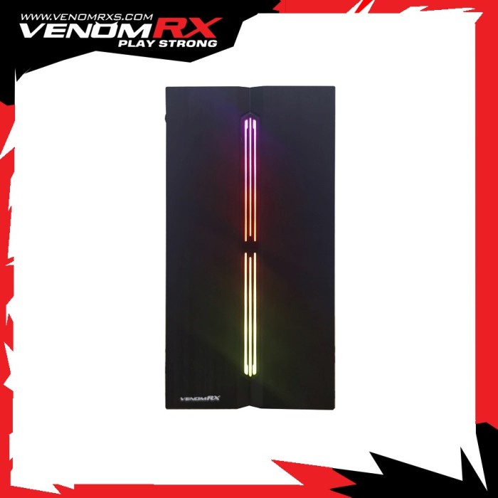 VenomRX Kratos M-ATX Tempered Glass LED Strip 1x8cm RGB Fan