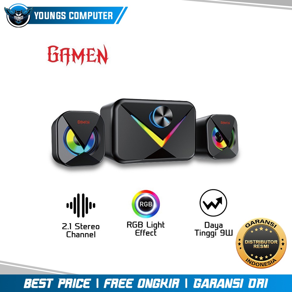 SPEAKER GAMING GAMEN GS10 Subwoofer with RGB