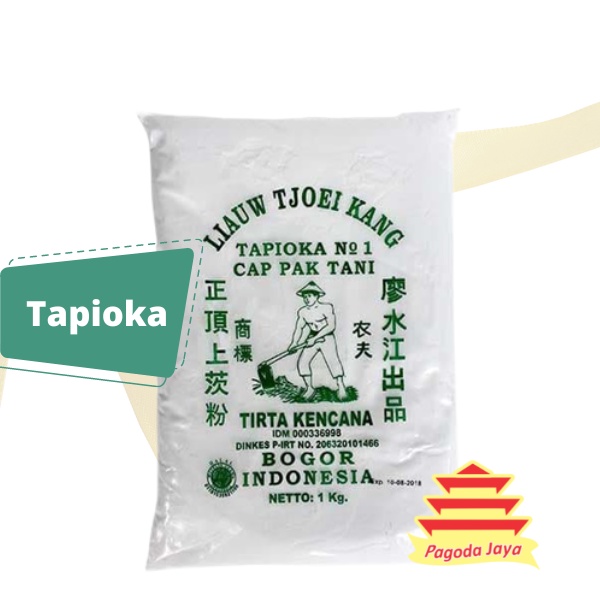 

SAGU TANI TIRTA KENCANA 1KG/SAGU TANI LIAUW TJOEI KANG MURAH/TAPIOKA NO.1 CAP PAK TANI/TEPUNG PEMPEK