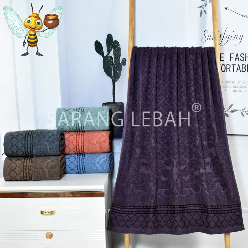 HANDUK MANDI COTTON JUMBO SARANG LEBAH UK 70 X140 / 80 X160 CM