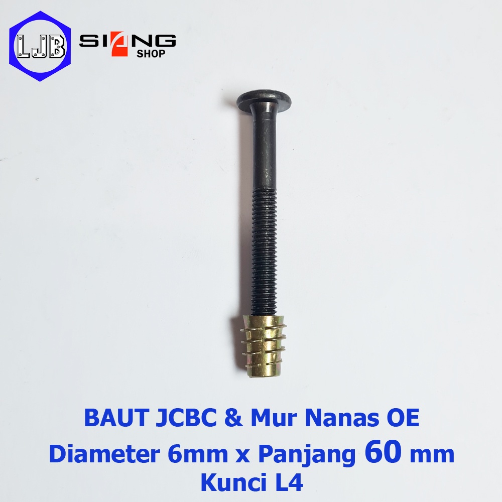 Baut JCBC M6 panjang 3 sd 7 cm dan Mur Nanas OE (13mm) Furniture, Dipan, Knockdown dll