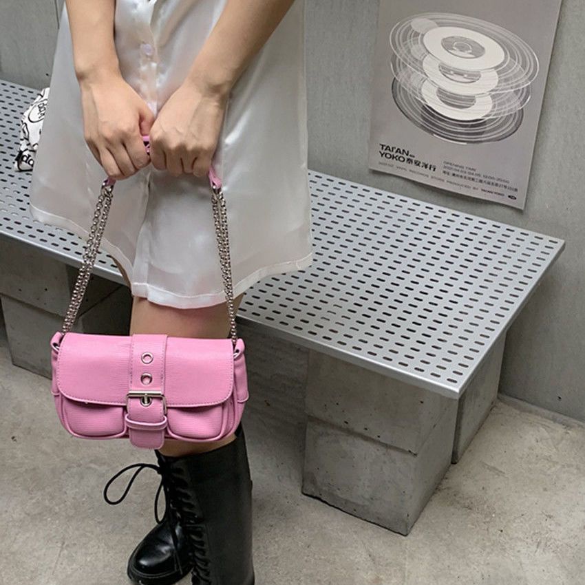 Suhao fat homemade bag 2021 summer new trendi niche all-match candy-color chain cute armpit shoulder bag women