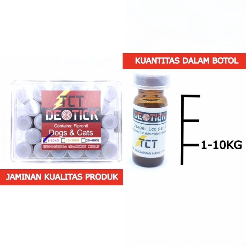 Detick Obat Kutu / Obat Kutu Anjing dan Kucing 1-10kg / Asli 100% Original dari Bangkok!