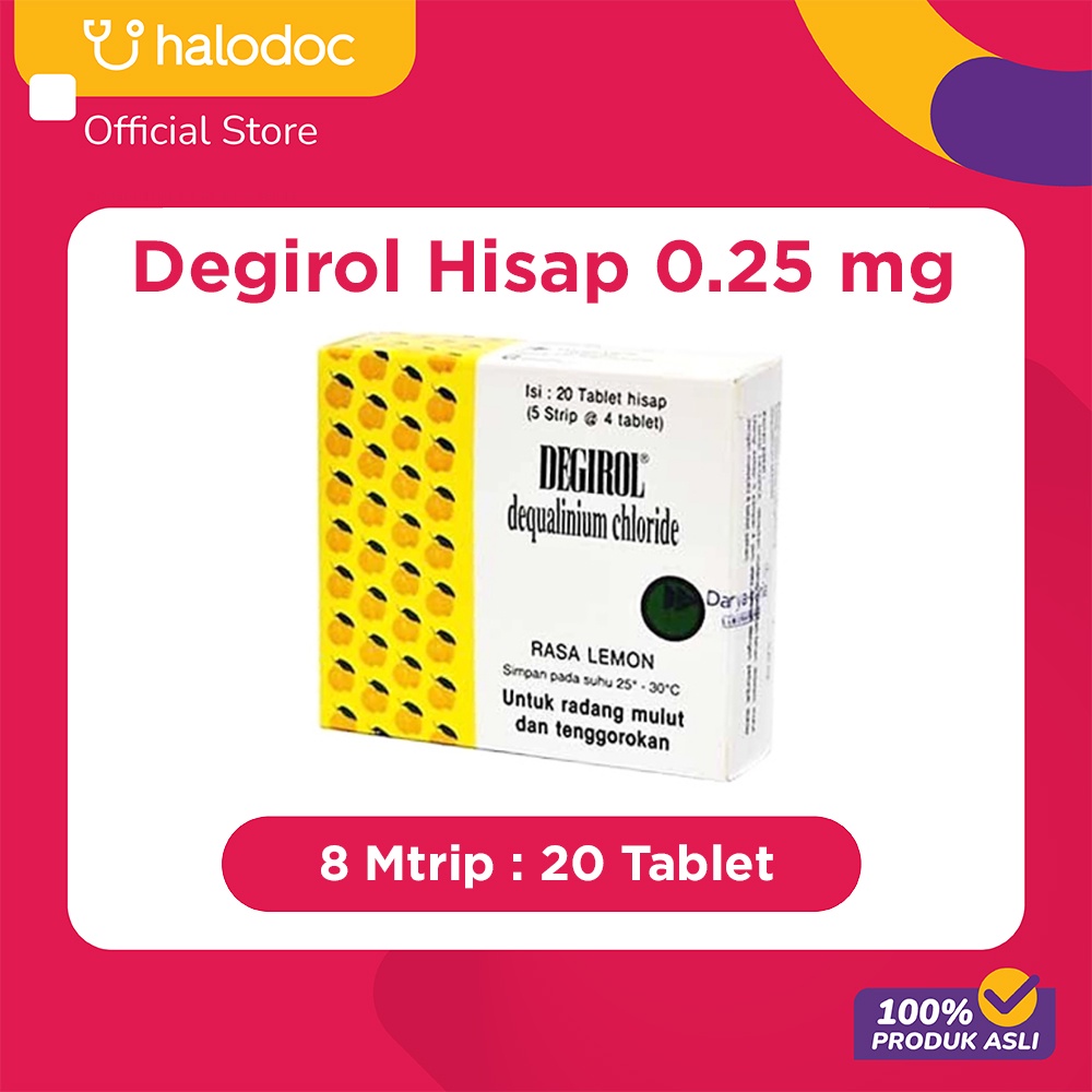 Degirol Hisap 0.25 mg 20 Tablet