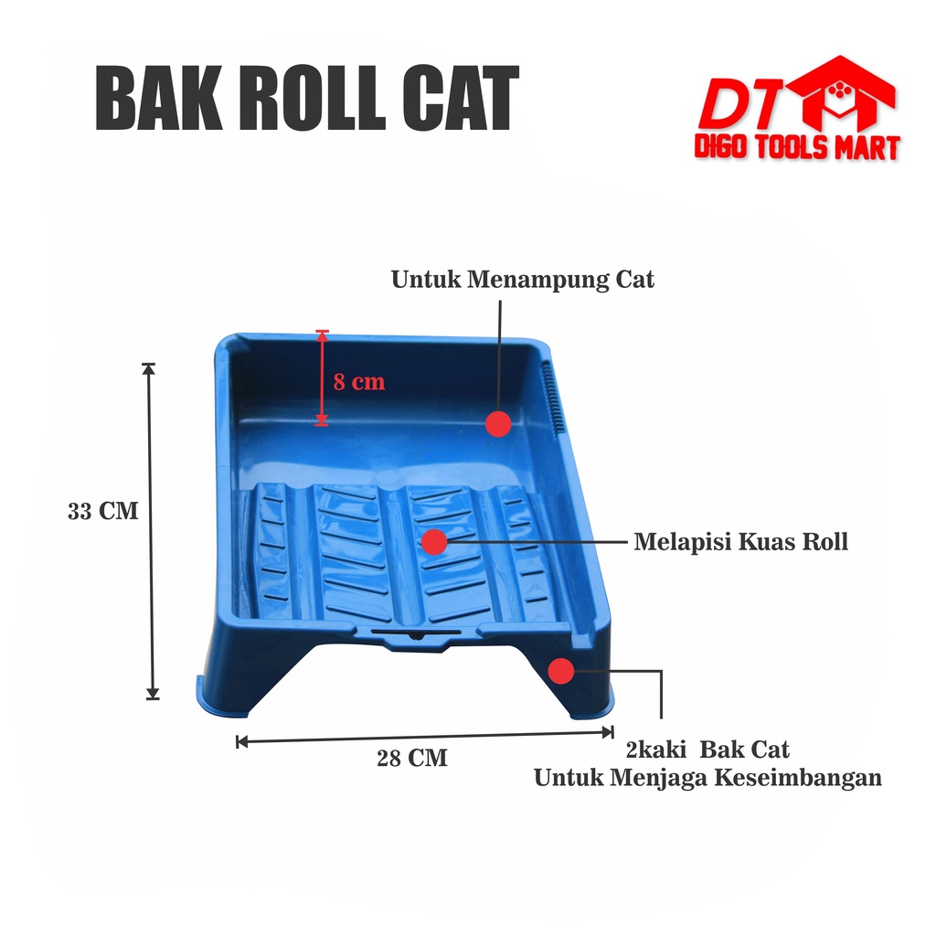 Bak Roll Cat Tempat Adukan Cat Baki Cat Tembok Tatakan Roll Cat