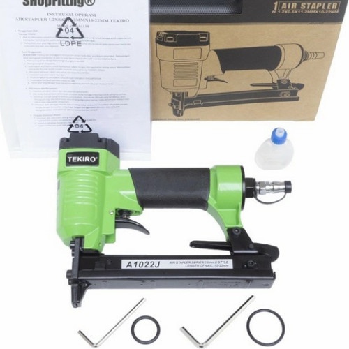 TEKIRO Air nailer stapler Gun 1022J / Mesin Staples angin paku tembak