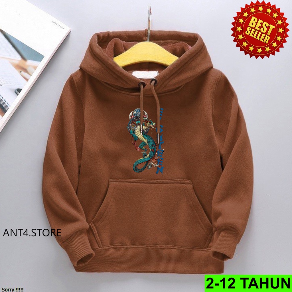 Hoodie DRAGON Anak Laki Laki Perempuan / Jaket Anak BEST SELLER  Anak Usia 2 - 12 Tahun / Sweater TERBARU Anak Cewek Cowok  Switer Distro Bisa COD