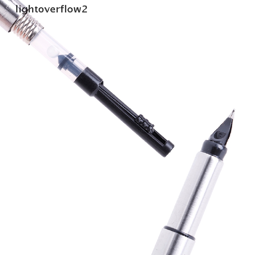 (lightoverflow2) 1pc Pulpen fountain 0.5mm Bahan metal Untuk Kantor / Sekolah