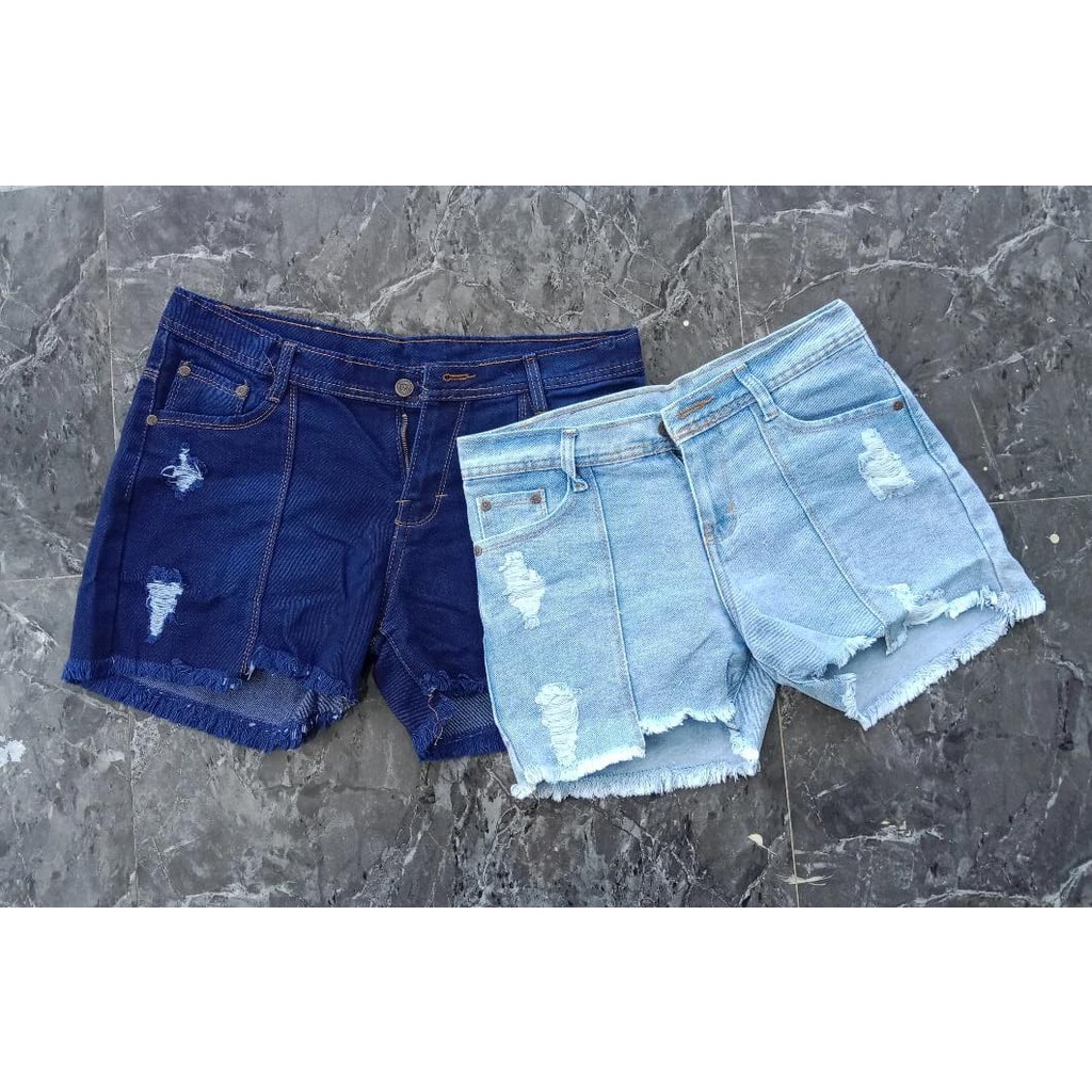 Celana Pendek HOT PANTS JINS SOBEK DAN POLOS // Celana HOTPANTS JUMBO dan standard