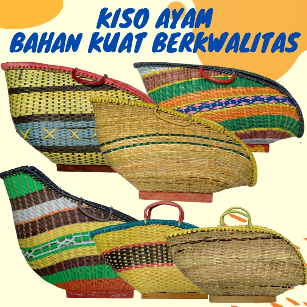 TAS KISO AYAM FIBER ROTAN BAMBU Ukuran Jumbo Besar Kiso Pelung Kiso Bangkok Ayam Jago Petarung Bangk