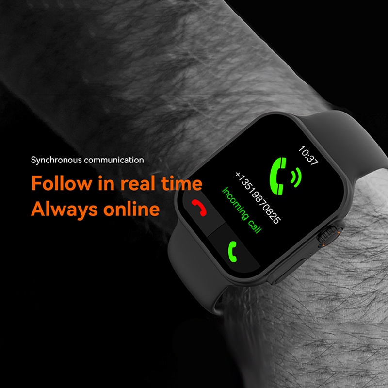 GARANSI✅S8 Ultra Max Series8 Ultra IWO PRO SmartWatch 49mm NFC 2.08 inches Infinite Screen Body Temperature Square Screen Bluetooth Call IP68 Waterproof Long Standby 380mAh Watches Heart Rate Monitor Fitness Tracker Topfine PK DT8 Ultra
