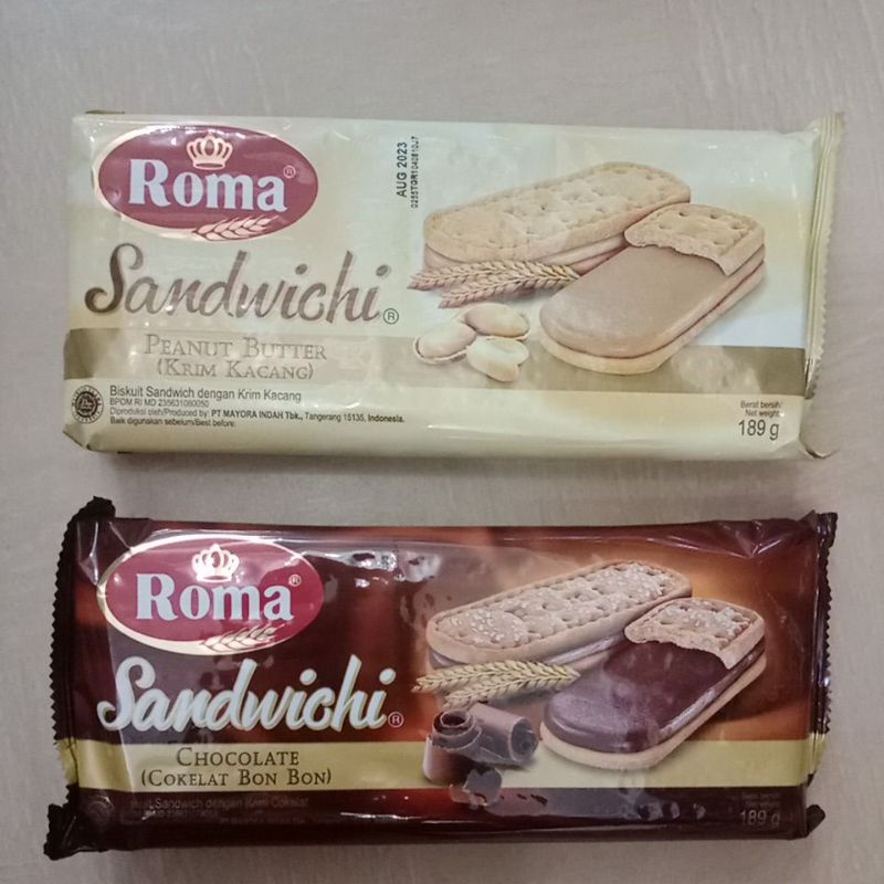 

Roma sandwich coklat / kacang / peanut 189gr