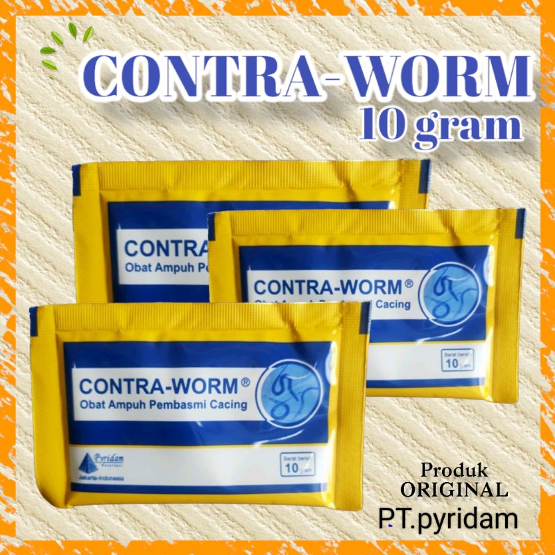 contra worm contraworm 10 gram obat cacing-pyridam