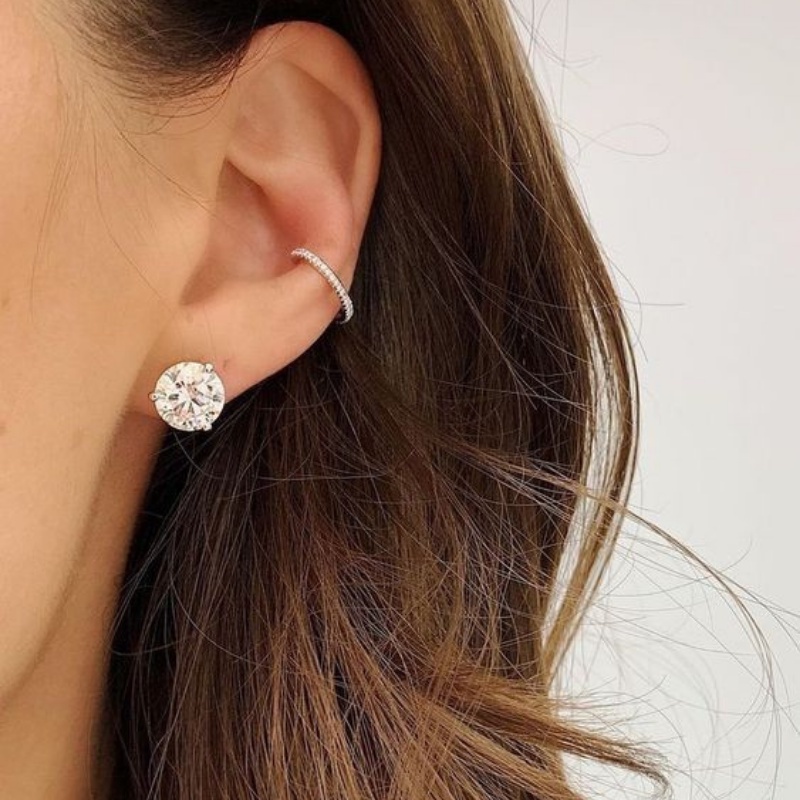 Diamond Jewelry Anting Replika Berlian/Hadiah Ulang Tahun Cewek/Anting Berlian Medan/Anting Pejantan