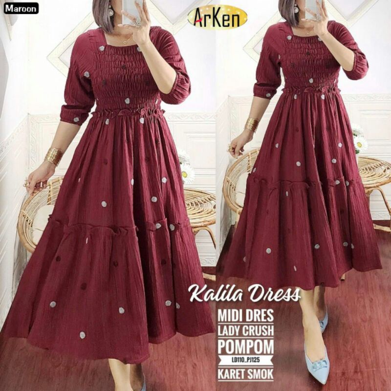 GOLDY ,KALILA,  ANDIN,SANTUY,Midi Dress II Arken