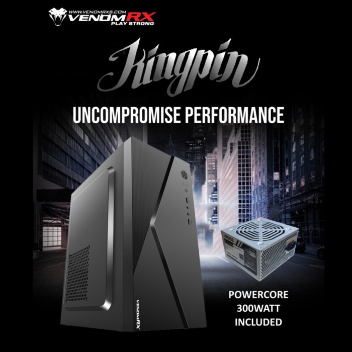 VenomRX Kingpin M-ATX with PSU Powercore 300W
