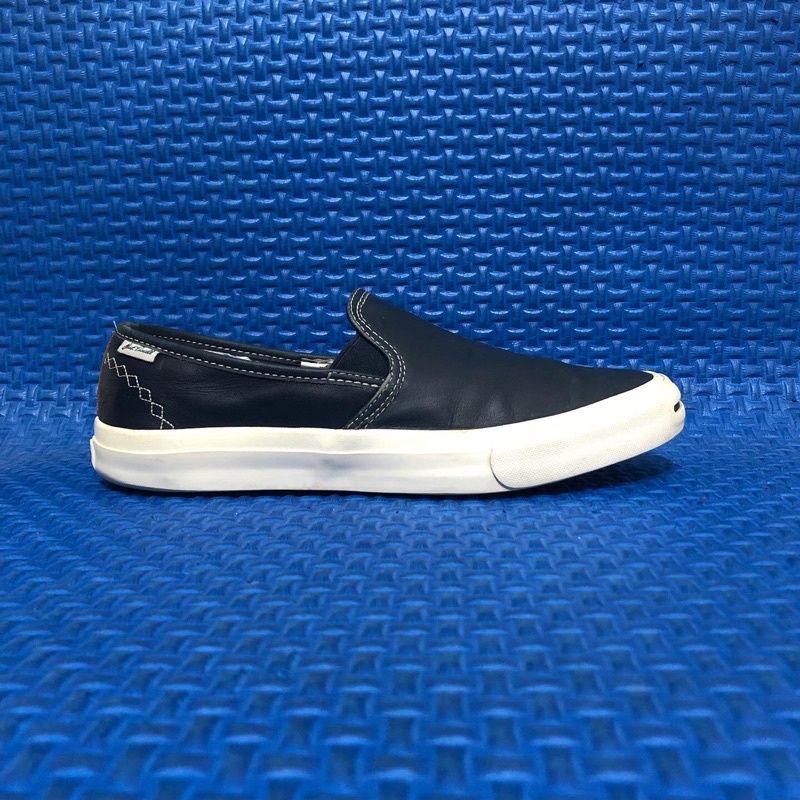 converse Jack Purcell Slip On Leather Navy