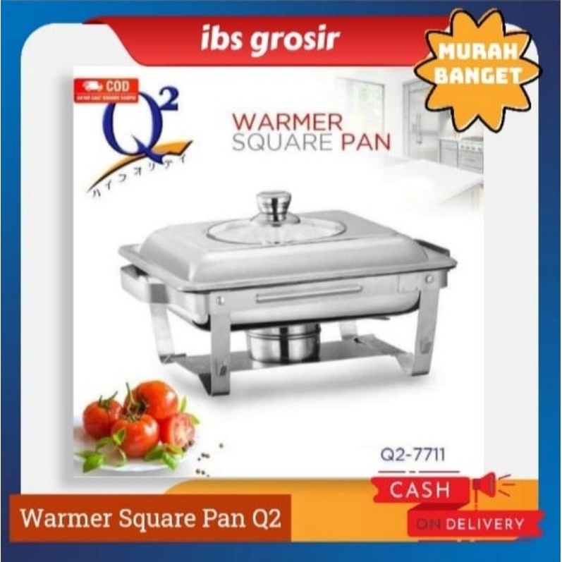 IBS Warmer Square Pan Q2 ORI Pemanas Penghangat Makanan Prasmanan-Wadah Saji