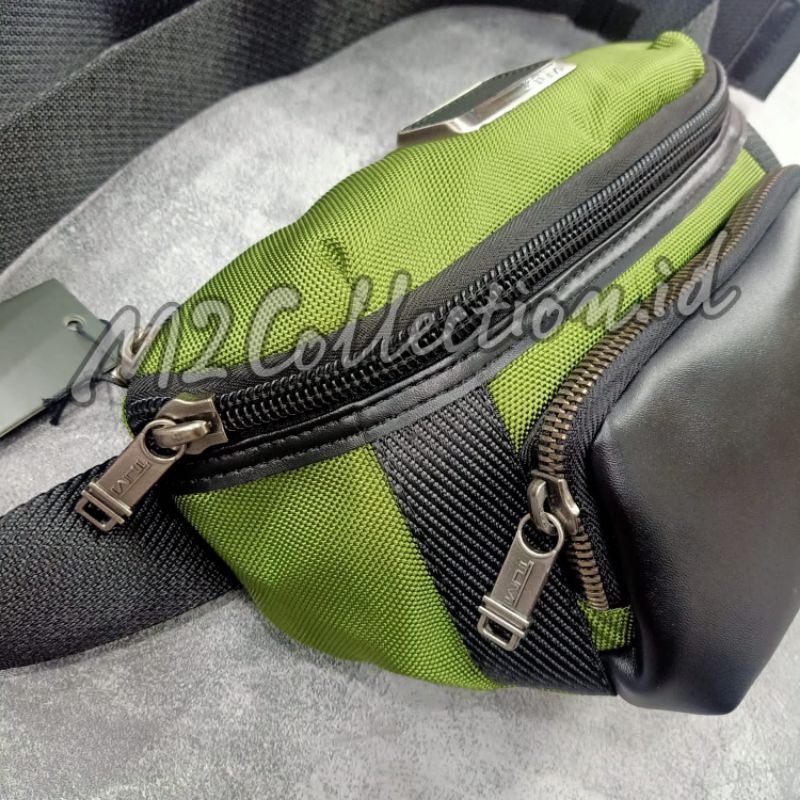 Waistbag Tumi Colombus Alpha Bravo Green Belt Bag Tas Pinggang Mirror Quality