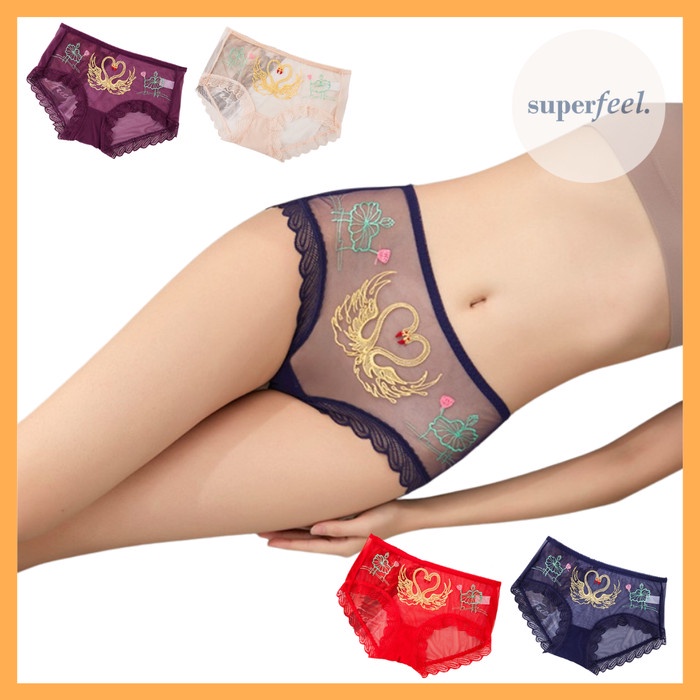 Ready Stock Sfl Celana Dalam Mesh Jaring Wanita Cd Perempuan Kolor Seamless Cw 328