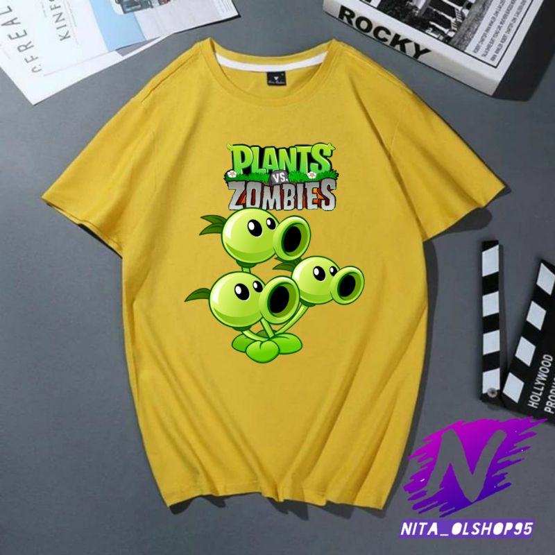 baju plant vs zombies kaos anak plant vs zombies karakter