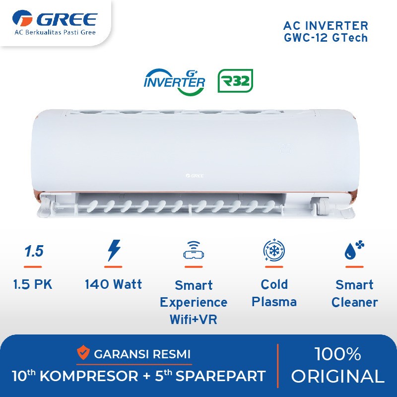 AC GREE GWC-09GTECH /  GWC-12GTECH Healthy Smart Inverter GTECH (KHUSUS PALEMBANG)