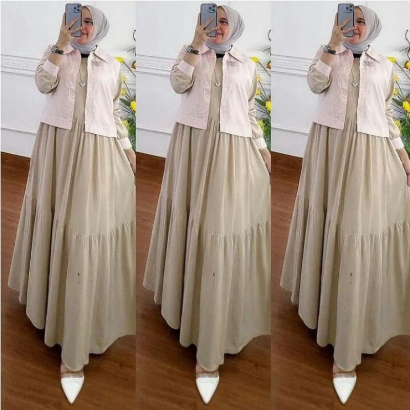 GAMIS 2IN1 SAKILA CARDIGAN CERUTY GAMIS BEST SELLER