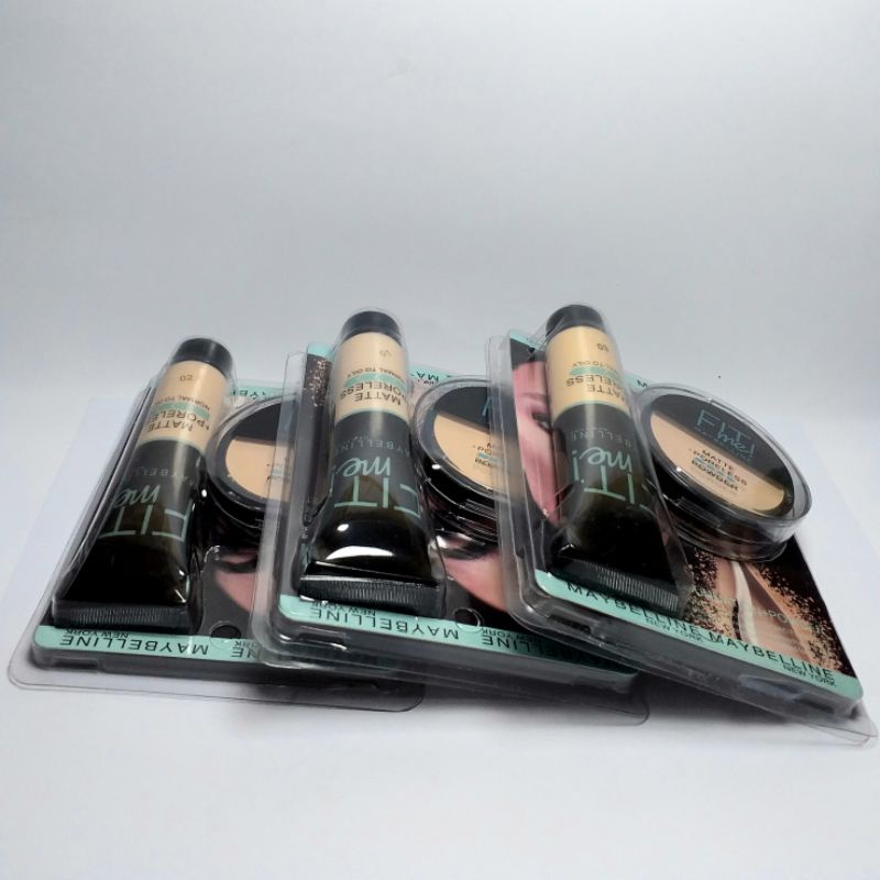 BEDAK MAYBELLINE FIT ME 2IN1//Maybelline fit me Foundation+powder (1-3)