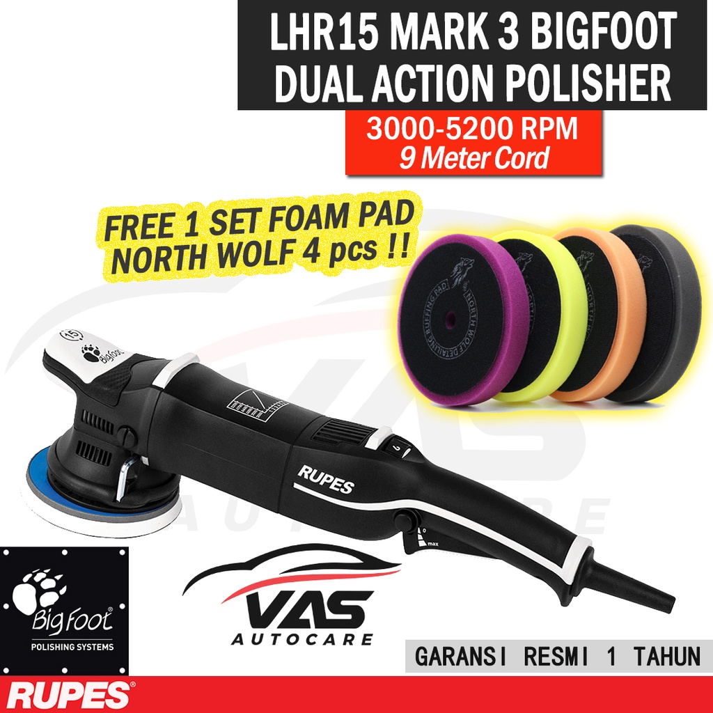 RUPES BIGFOOT LHR15 MARK 3 LHR 15 MARK III DA DUAL ACTION POLISHER