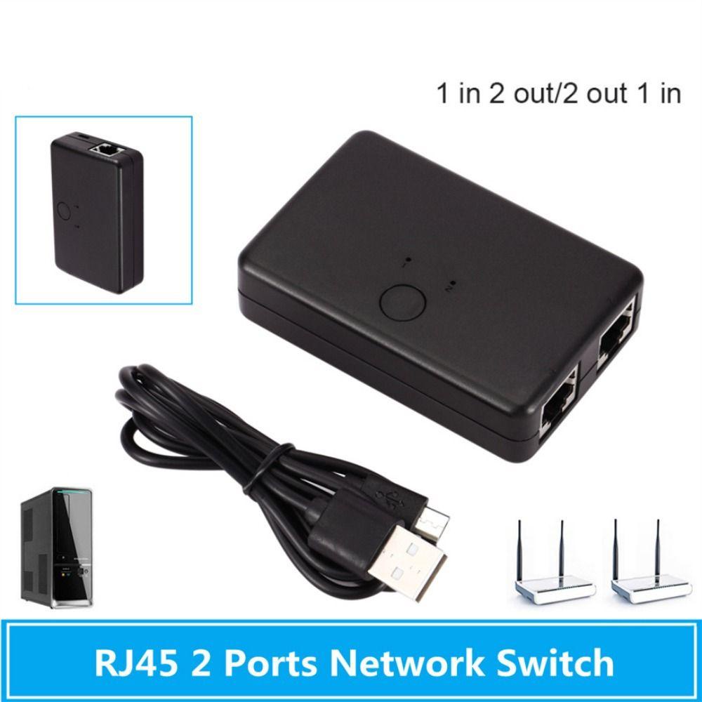 POPULAR Box Saklar Jaring Untuk Laptop RJ45 CAT 6 2in1 Out 1in2 Out Eterna