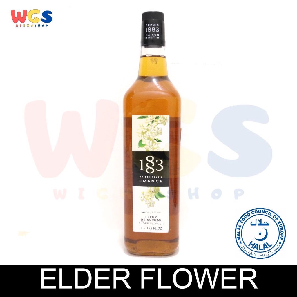 Syrup 1883 Maison Routin France Elder Flower Flavored 33.8 fl oz 1ltr