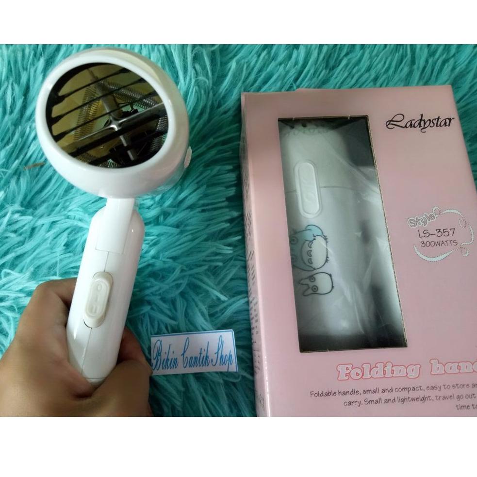 [PMT.22Oc22ᴮ] Hairdryer Ladystar LS-357 mini motif , hairdryer lipat ,  Catokan 2in1, sisir blow , c