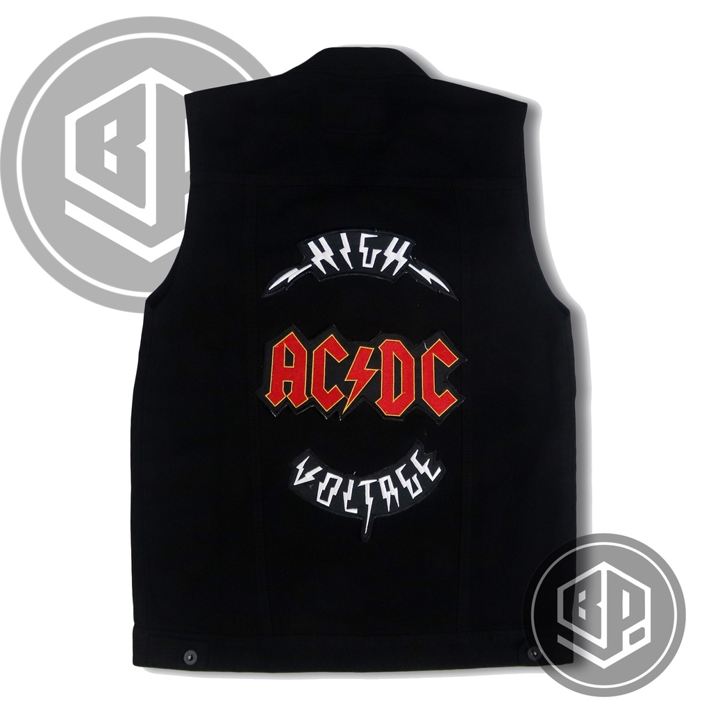 ROMPI DENIM JEANS JAKET EMBLEM ACDC SET