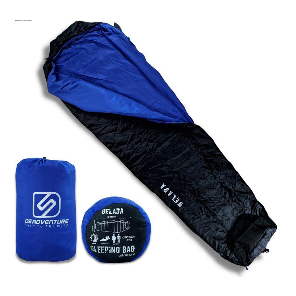 [COD] Sleeping bag mummy dacron ultralight ds adventure seri gelada - sleeping bag ds adventure - sleeping bag mumi - sleeping bag dacron - sliping bag gunung - kantong tidur camping - selimut camping tebal hangat