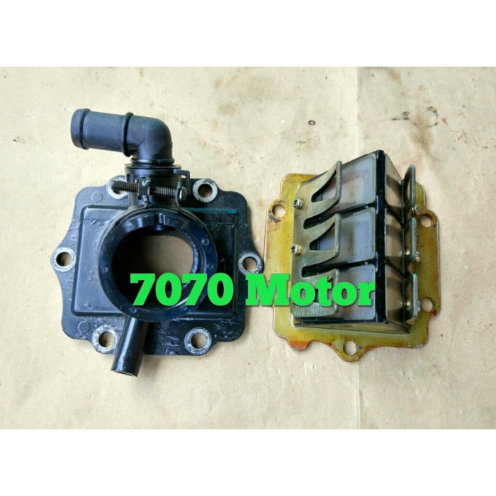 {ElvinaStore} manifold membran set Ninja 150 R RR SS VR .harmonika intake reed valve Murah