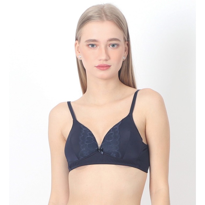 Kuwalitas Nomer 1 Bra Wanita Tanpa Kawat St Yves Busa Tipis Mix Lace Premium Sy637Dbl