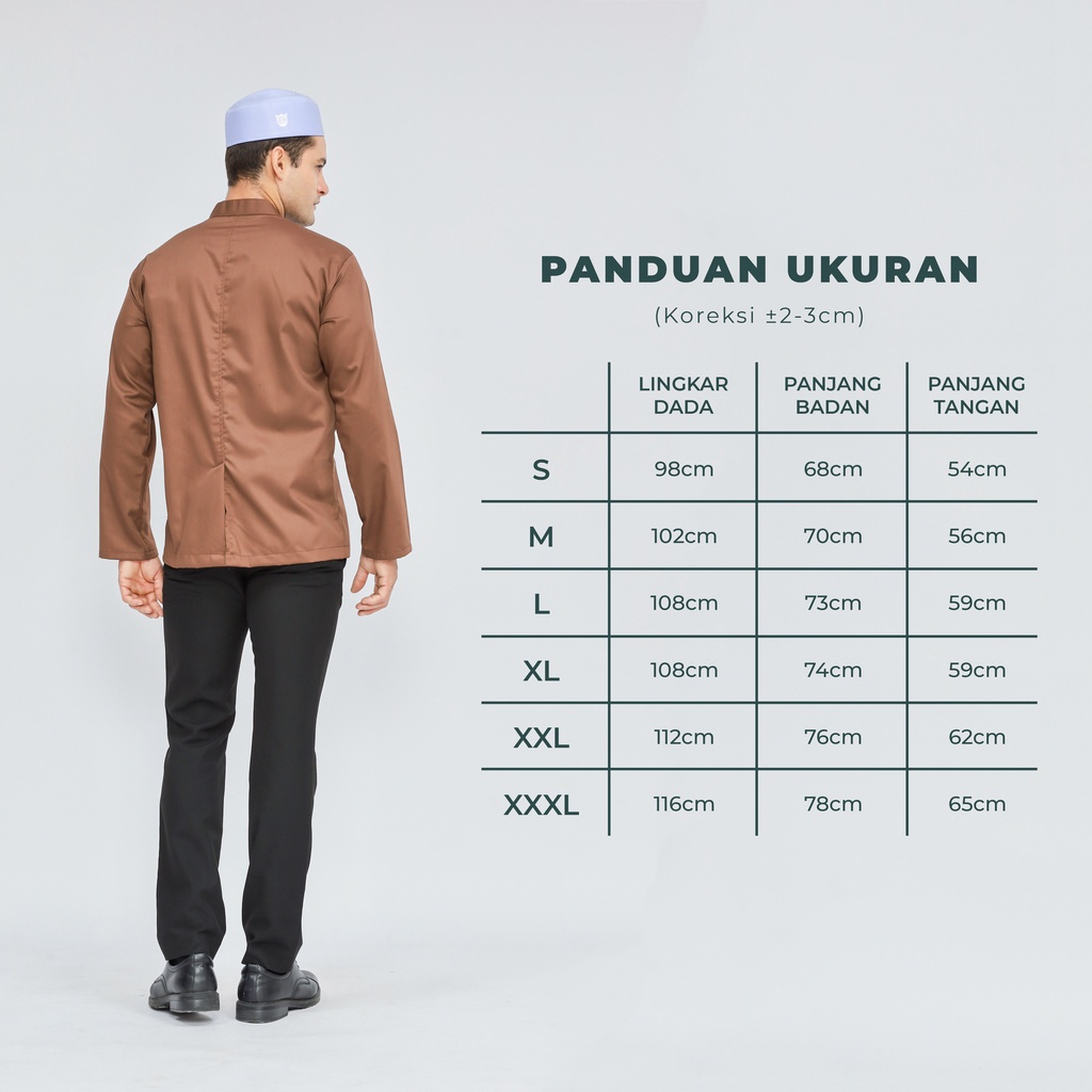 Baju Koko ZAWEEYA Model Aliy Toyobo Polos Putih Warna