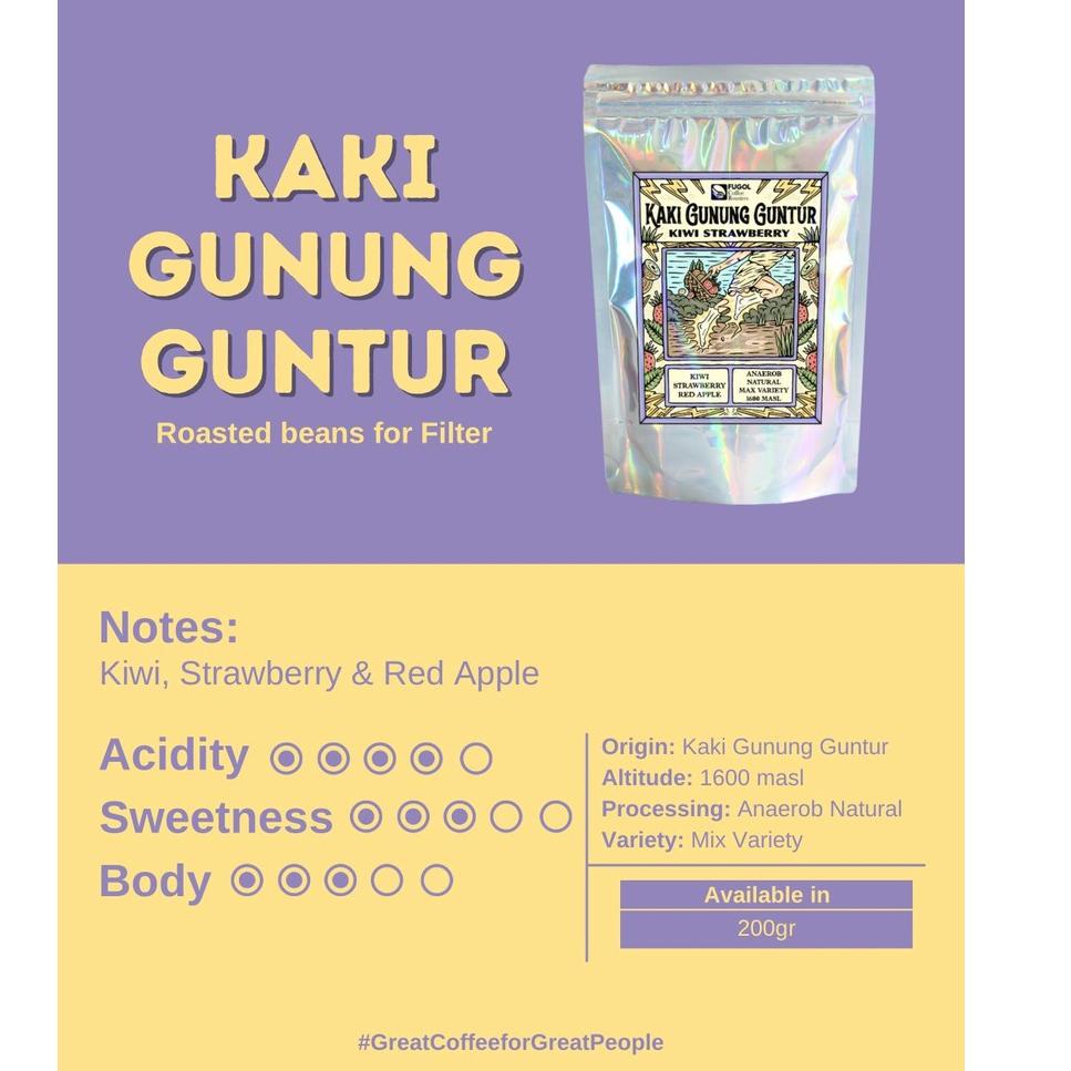 

Paling Laku--KAKI GUNUNG GUNTUR (200gr) Single Origin Specialty Coffee Beans