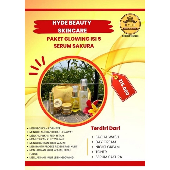 Hyde skincare paket isi 5