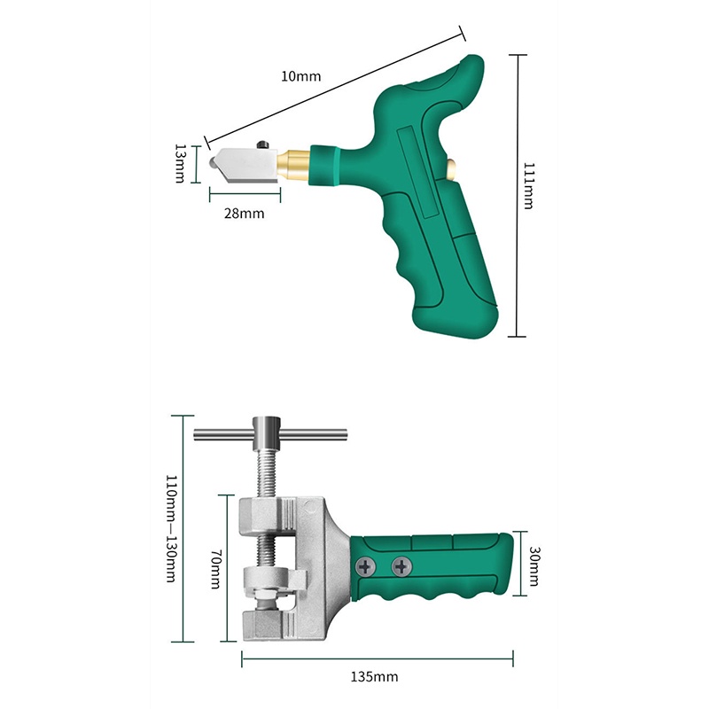 【2 In 1】Manual Multifungsi Cermin Potong Tool/Alat Pisau Pemotong Kaca Keramik Manual