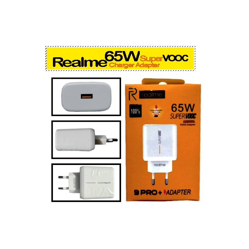 ADAPTER CHARGER REALME 9 PRO 65W SUPER VOOC BATOK KEPALA CASAN REALME 9PRO USB