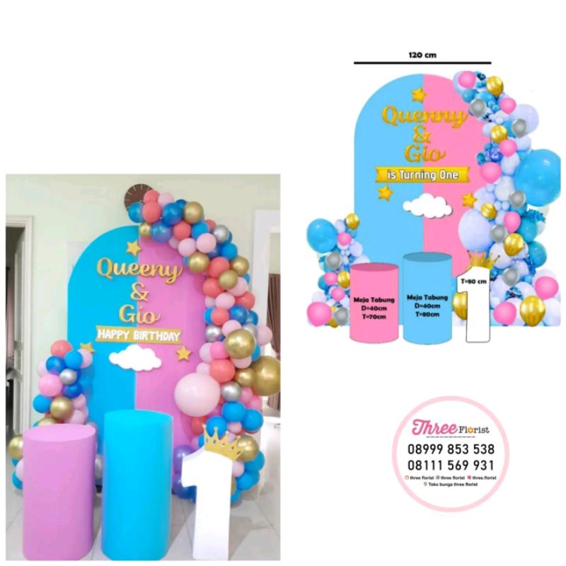 backdrop ulang tahun anak / backdrop dekorasi / backdrop acara aqiqah / backdrop acara dekorasi