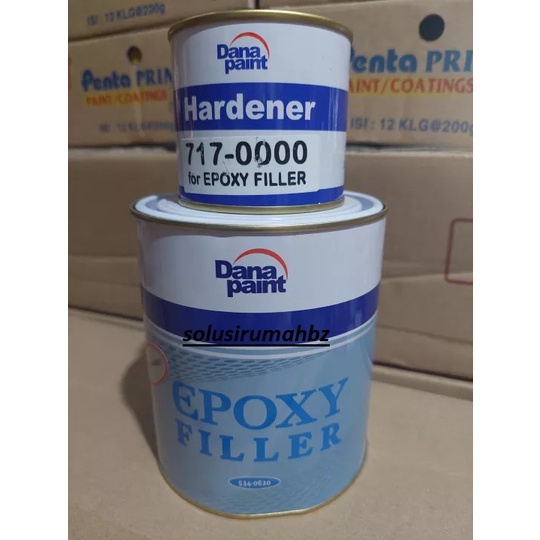 epoxy filler 1kg random warna merk random nippon hardener 1lt