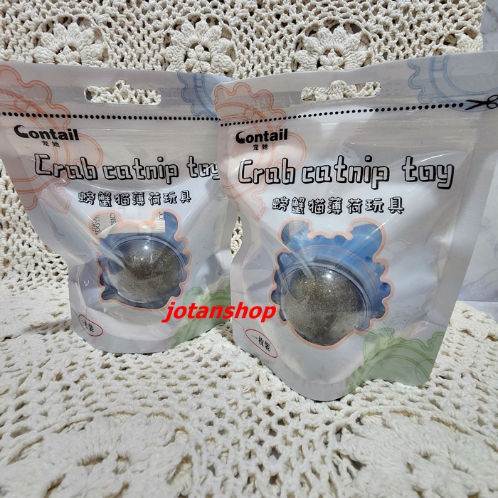 Contail Crab Toy Mainan Cakaran Kucing Bola Aroma Catnip Cat Scratcher Rotating Ball Tempel Dinding