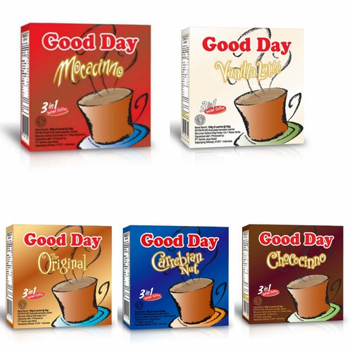 

Good Day 3in1 Instant Coffee Box Kopi Bubuk Original/Mocacinno/Chococinno/Caramello/Vanilla Latte/Carrebian Nut/Coolin Coffee 5x20gr