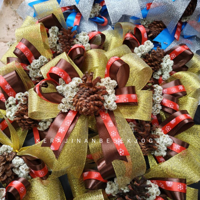 

SERIES NATAL | PITA HAMPER NATAL PREMIUM FREE PINUS DAN EDELWEIS | pita jadi pita glitter pita satin pita jogja pita murah