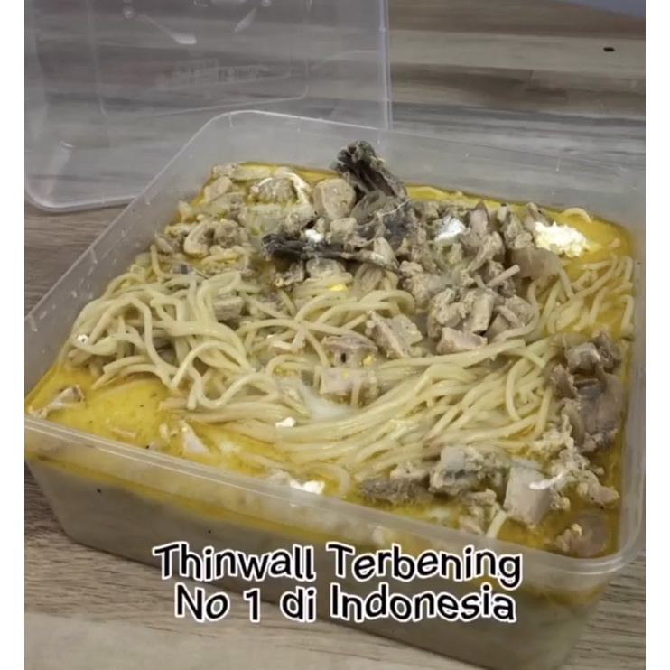 [ECER] THINWALL KOTAK SQUARE PERSEGI 1000ML 1500ML 2000ML 3000ML + TUTUP KOTAK SQUARE BESAR FOOD CONTAINER BOX TEMPAT MAKAN PLASTIK KOTAK NASI KOTAK MAKAN PLASTIK JUMBO KOTAK MAKAN PLASTIK BENING PERSEGI SQUARE TAHAN MICROWAVE PANAS TAKE AWAY BOX PLASTIK