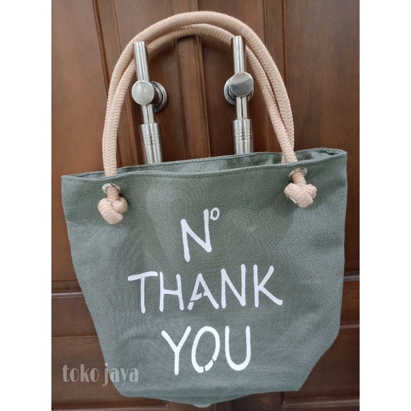 Tote Bag Inpor Wanita Tas selempang wanita Tali Sumbu Kain Goni Bahan Tebal